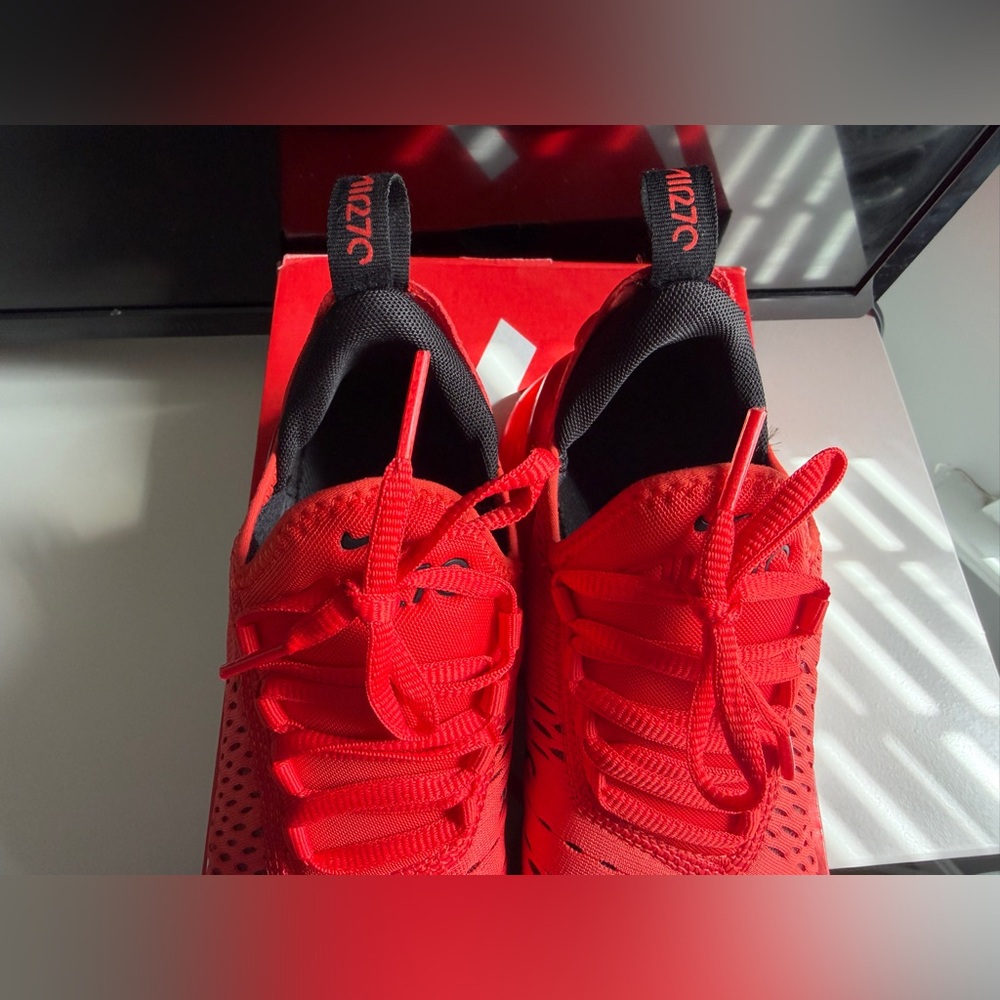 Nike Red and Black Air Max 270 Athletic Sneakers - Picture 5 of 9